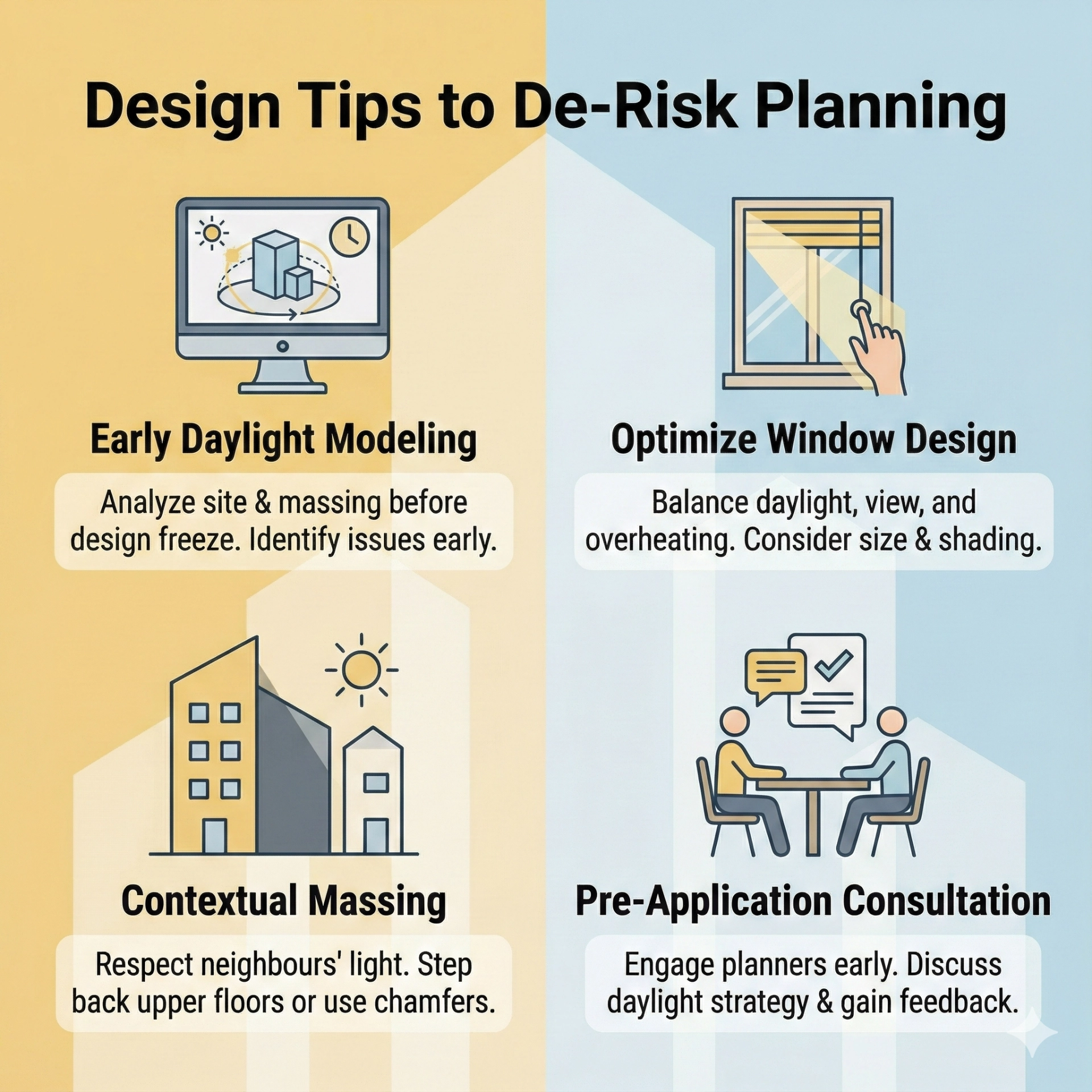 Daylight Design Tips to De-Risk Planning